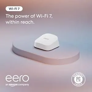Amazon eero 7 dual-band mesh Wi-Fi 7 router (newest model) - Supports internet plans up to 2.5 Gbps, Coverage up to 2,000 sq. ft., 1-pack