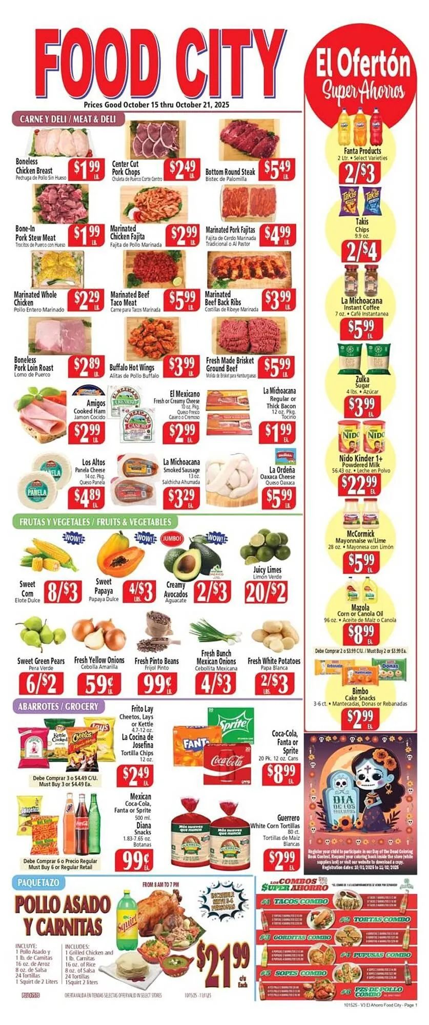 Weekly ad El Ahorro weekly ad from October 15 to October 21 2025 - Page 1