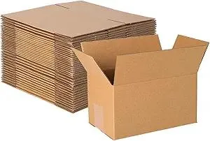 40 pack 7x5x4 inch Cardboard Box Mailers, Kraft Corrugated mailer Small Shipping Boxes For Small Business, Mailing Packing and Storage