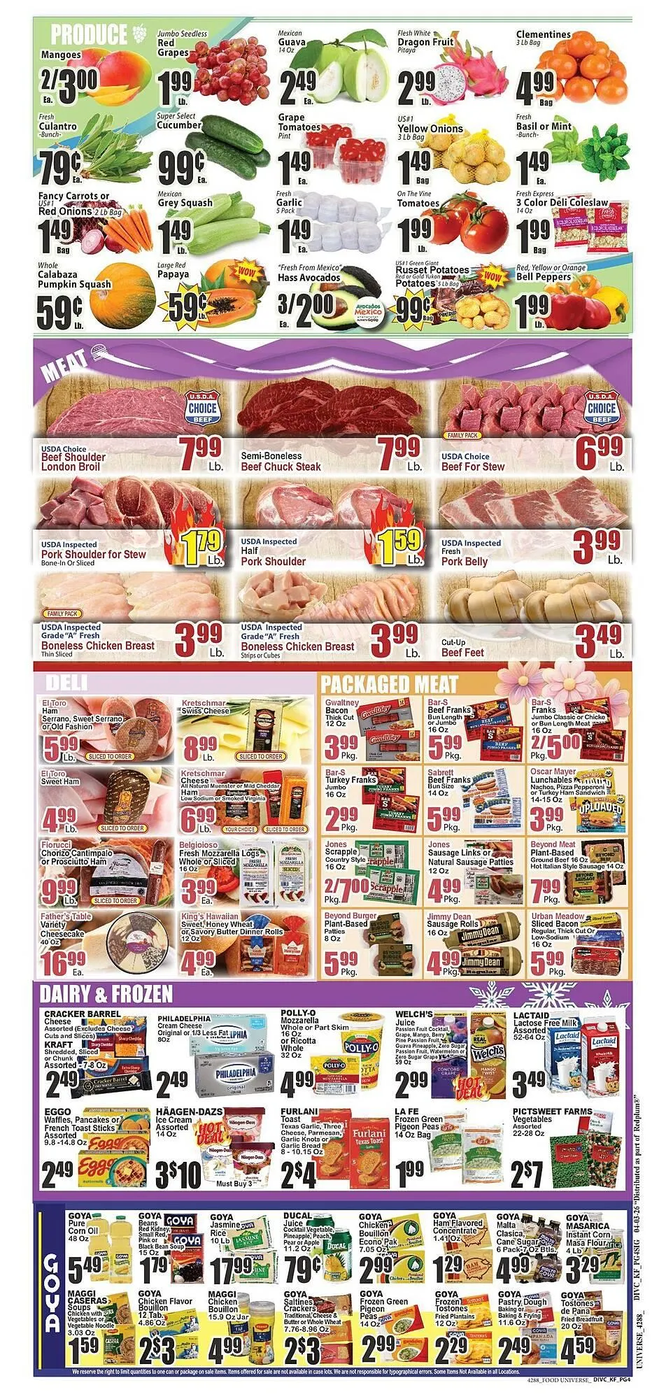 Weekly ad Food Universe circular from April 3 to April 9 2026 - Page 4