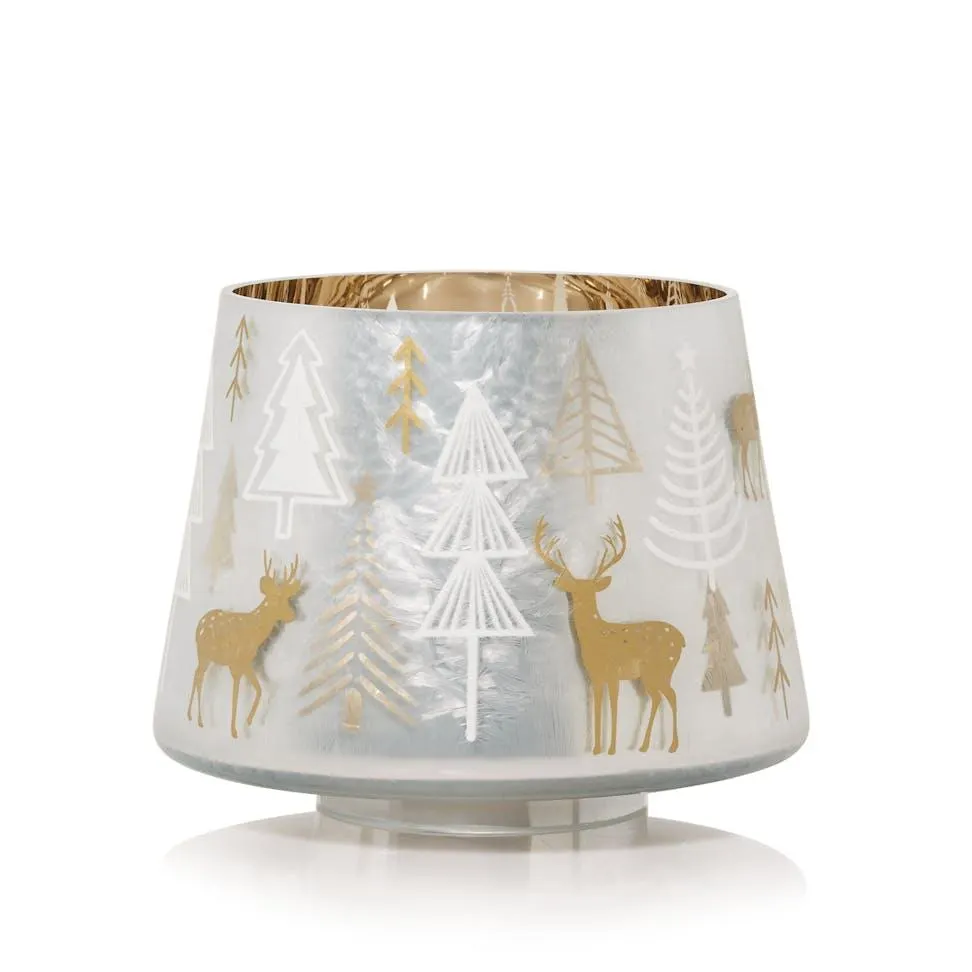 Winter Gold Flickering Glass Shade