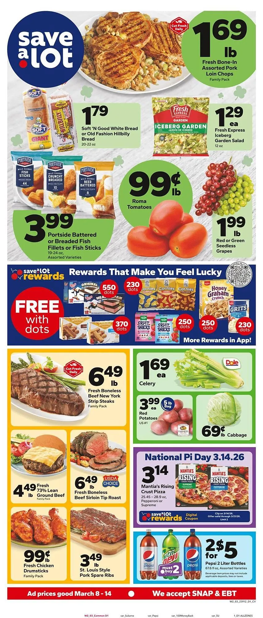 Weekly ad Save a Lot weekly ad from March 8 to March 14 2026 - Page 1