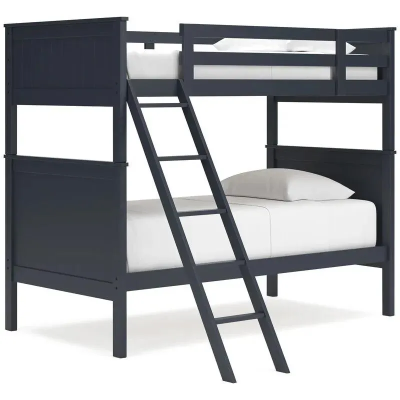 Nextonfort Blue Twin Over Twin Bunk Bed