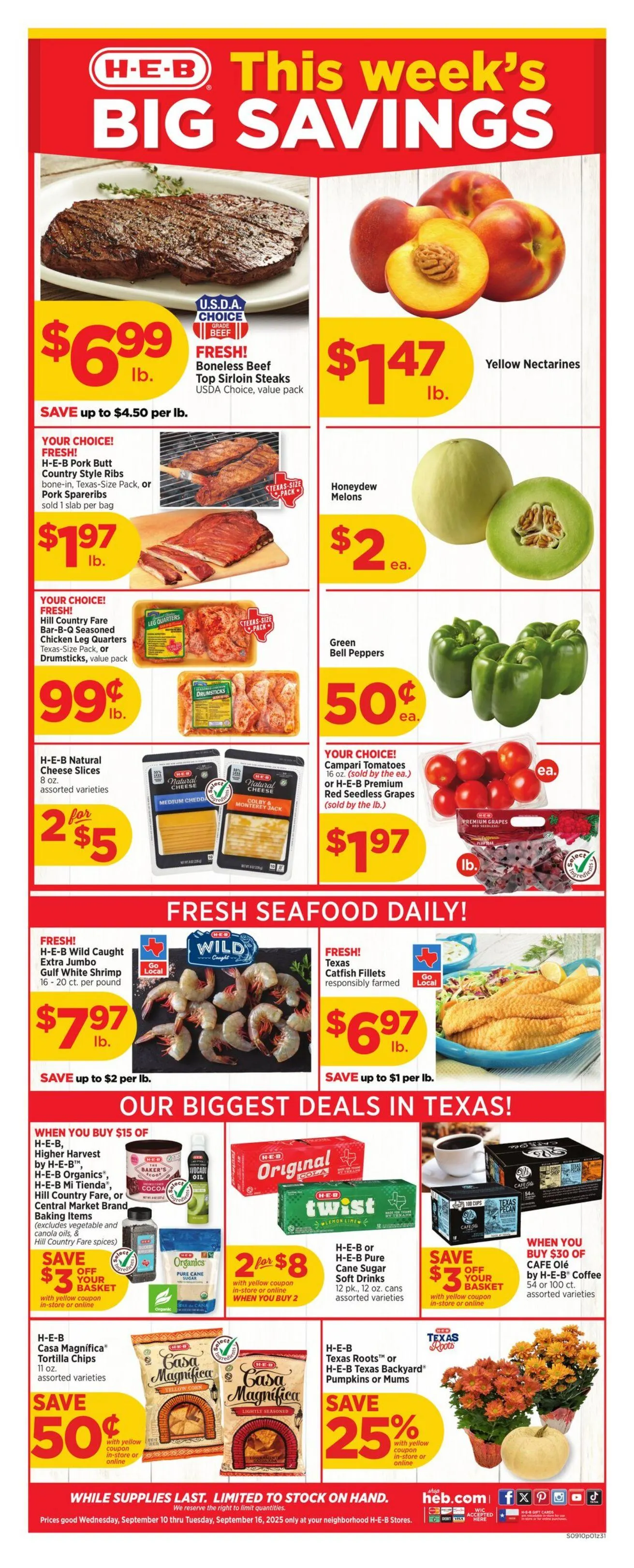 Weekly ad H-E-B Current weekly ad from September 10 to September 16 2025 - Page 1