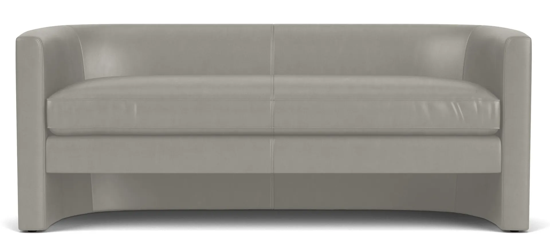 Silva 60" Bench in Vento Grey Leather