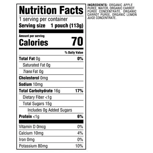 Lupilu® organic apple carrot baby food, stage 1