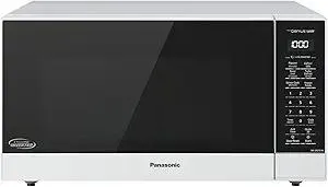 Panasonic NN-SN75LW cu.ft Cyclonic Inverter Countertop Microwave Oven 1250Watt Power with Genius Sensor Cooking, 1.6 cft, White
