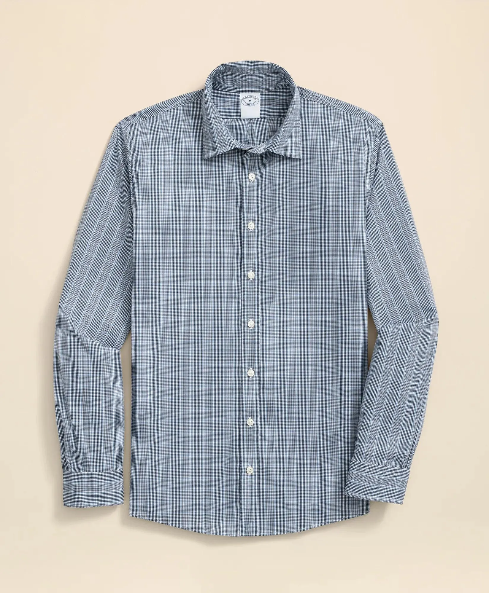 Performance Series Stretch Spread Collar, Glen Plaid Sport Shirt