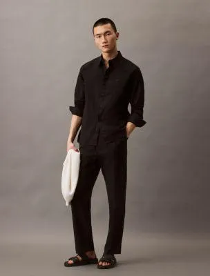 Linen Cotton Classic Button-Down Shirt