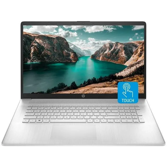 HP 17 Laptop, 17.3" HD+ Touchscreen, Intel Core i7-1255U Processor, 16GB RAM, 512GB SSD, Webcam, HDMI, Wi-Fi, Windows 11 Home, Silver