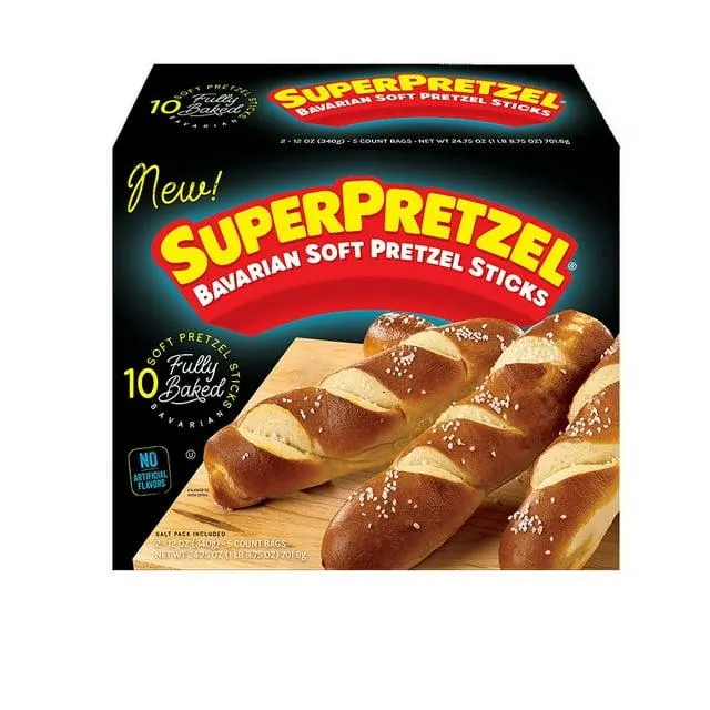 SUPERPRETZEL® Bavarian Soft Pretzel Sticks 2 - 12 oz Bags