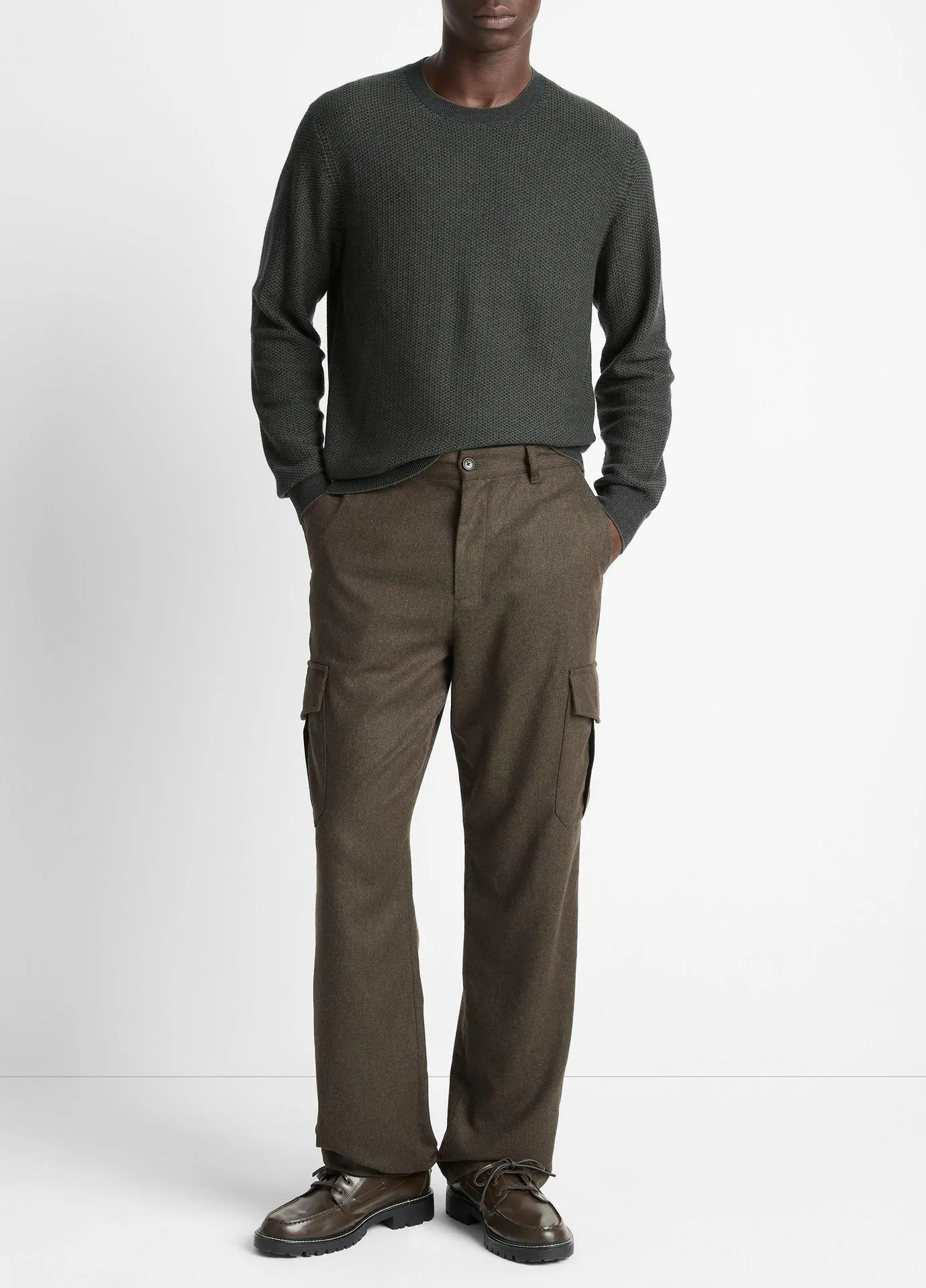 Louie Relaxed Wool Flannel Cargo Pant