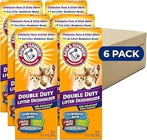 ARM & HAMMER Cat Litter Deodorizer Double Duty, 30 oz, 6 Pack