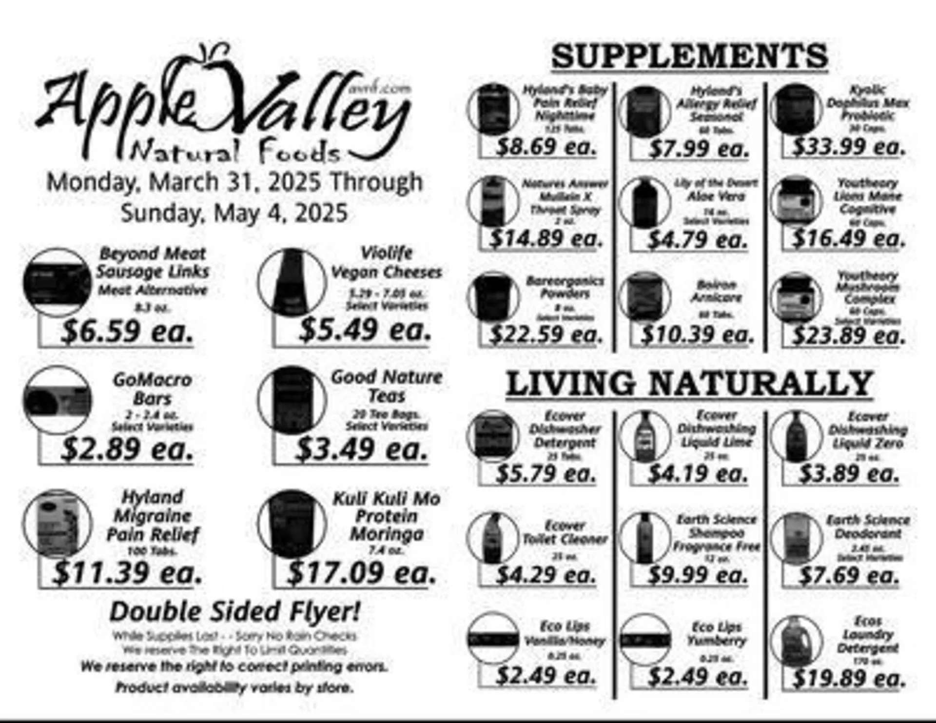 Weekly ad Apple Valley Natural Foods Weekly Ad from March 31 to May 4 2025 - Page 1