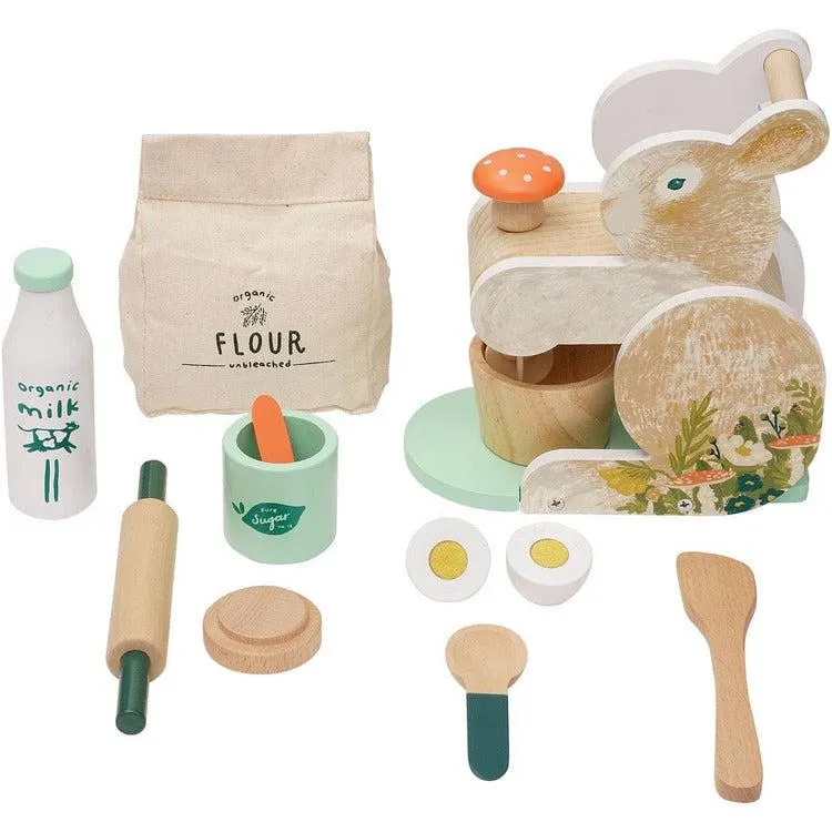 Bunny Hop Mixer Wooden Pretend Cooking Set