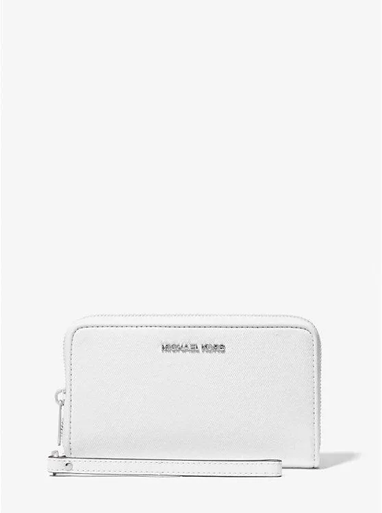 Jet Set Large Washed Denim Smartphone Wristlet