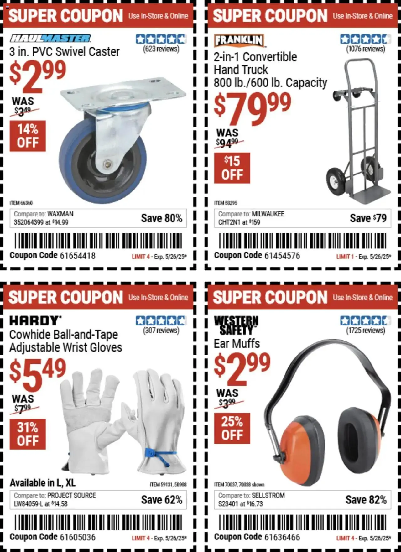 Weekly ad Harbor Freight Hot Coupon Deals from May 12 to May 26 2025 - Page 1