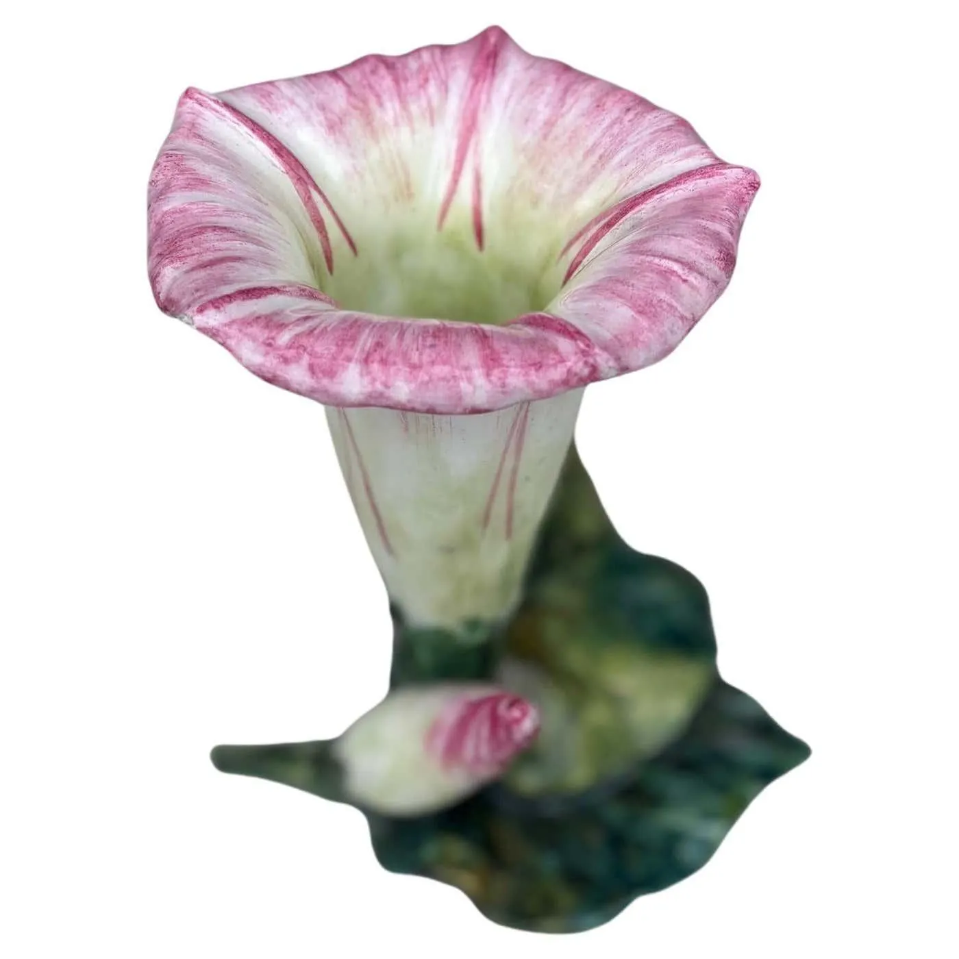 Majolica Morning Glory Vase Jerome Massier, circa 1900