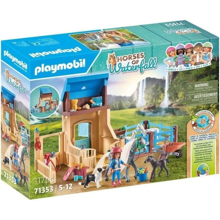 Horse Stall with Amelia and Whisper Playset