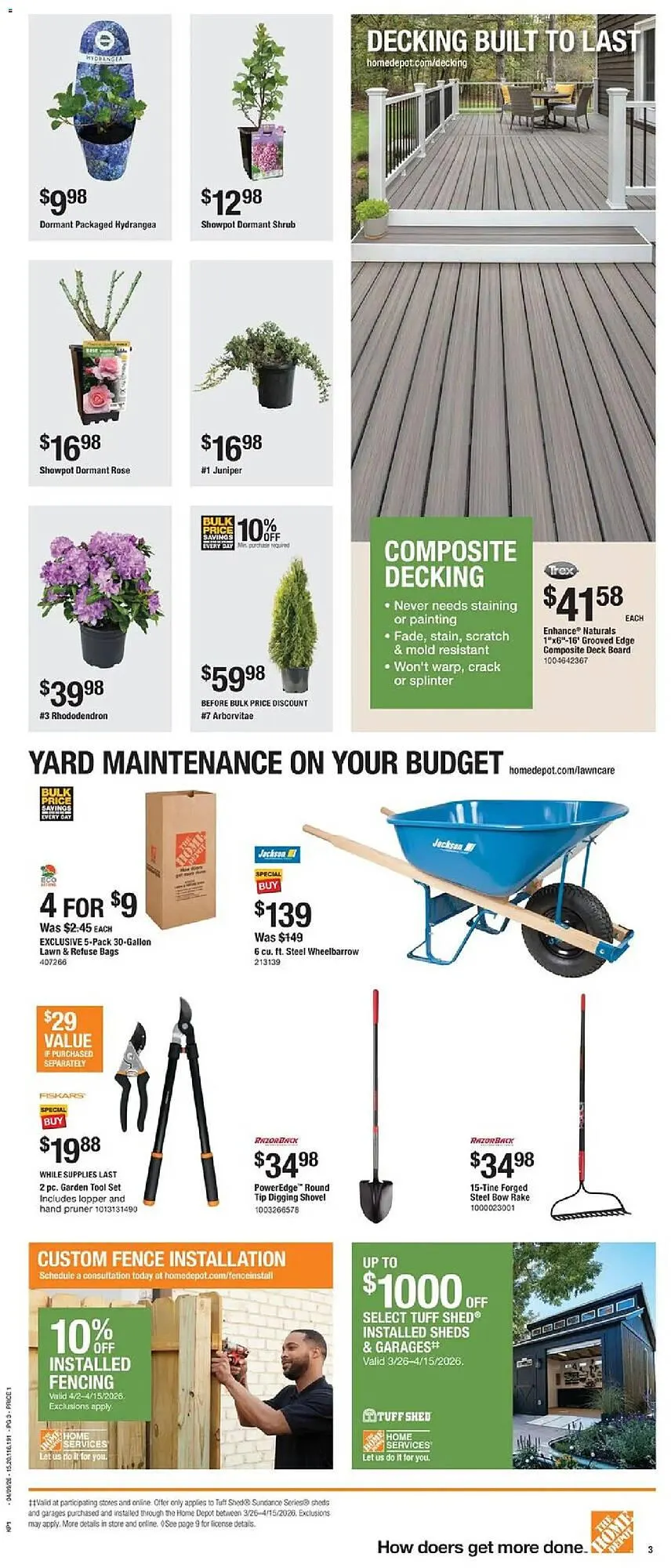 Weekly ad The Home Depot flyer from April 9 to April 22 2026 - Page 3