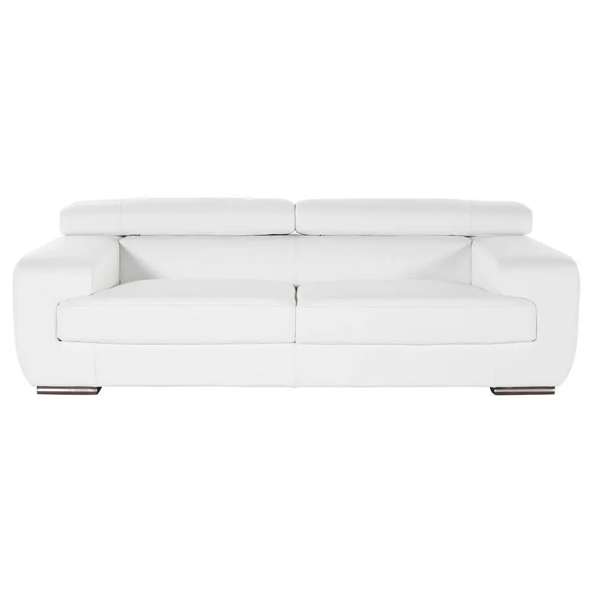 Grace White Leather Sofa