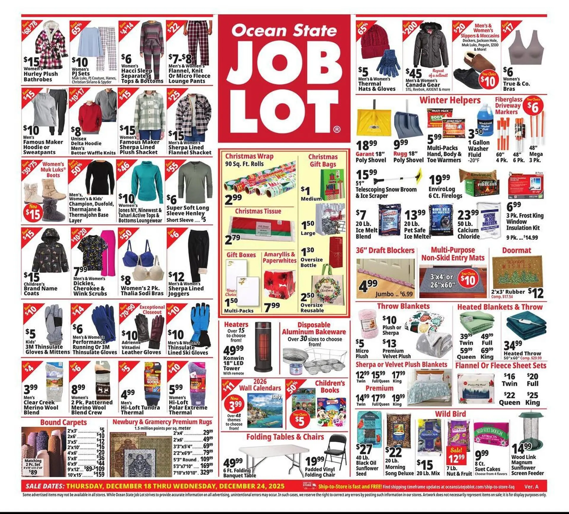 Weekly ad Ocean State Job Lot flyer from December 18 to December 24 2025 - Page 1