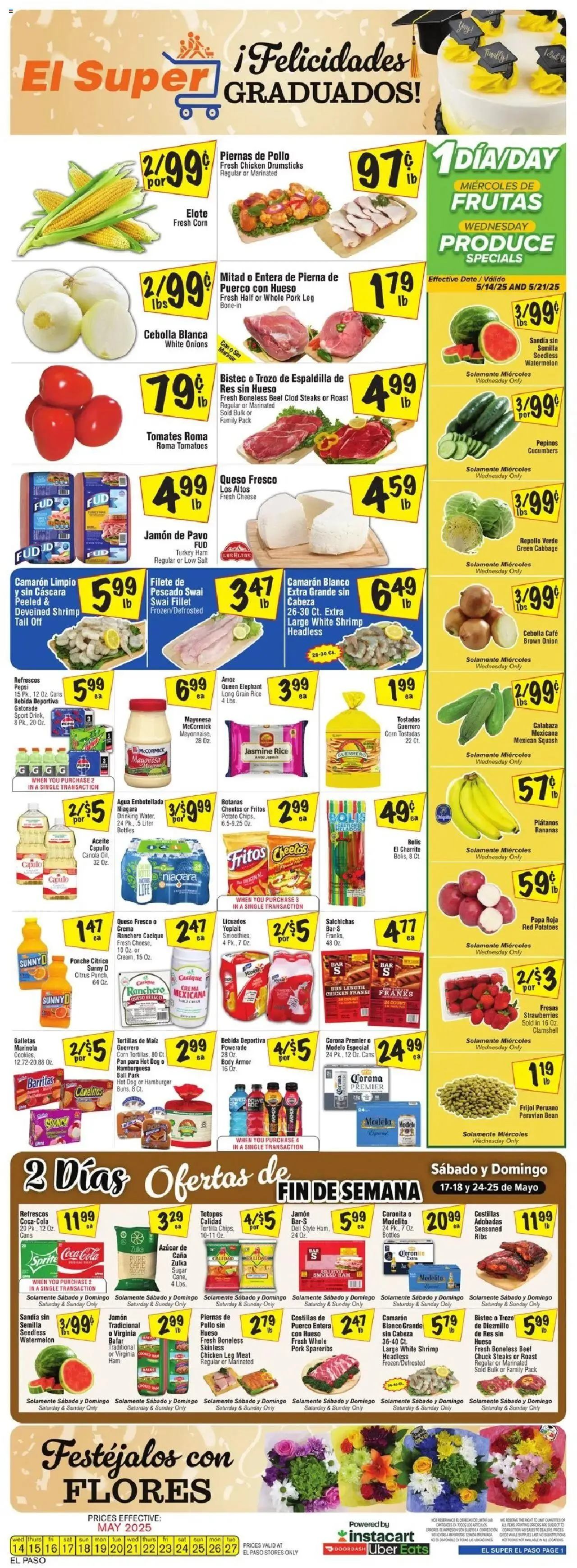 Weekly ad El Super Weekly Ad - TX from May 14 to May 20 2025 - Page 1