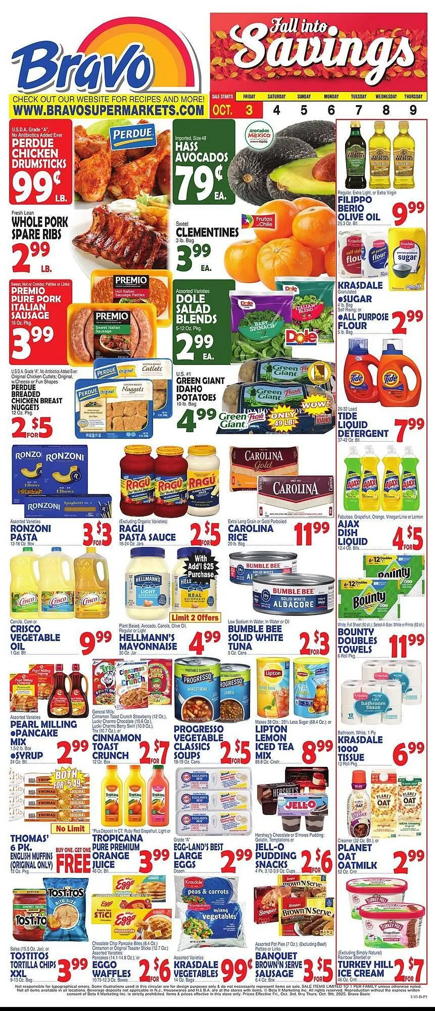 Weekly ad Bravo Supermarkets weekly ad from October 3 to October 9 2025 - Page 1