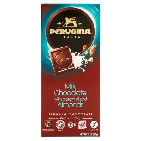 Perugina Italia Milk Chocolate with Caramelized Almonds, 3 oz