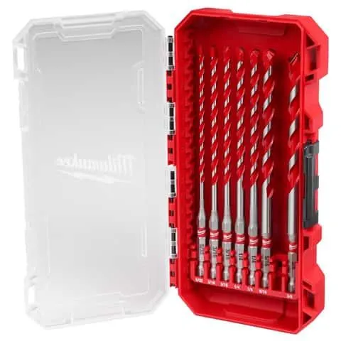 Milwaukee Shockwave 5/32 in. X 6 in. L Carbide Hammer Drill Bit Set Hex Shank 7 pc