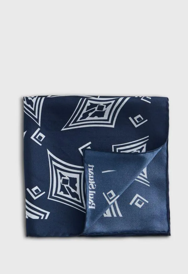 Geometric Print Pocket Square