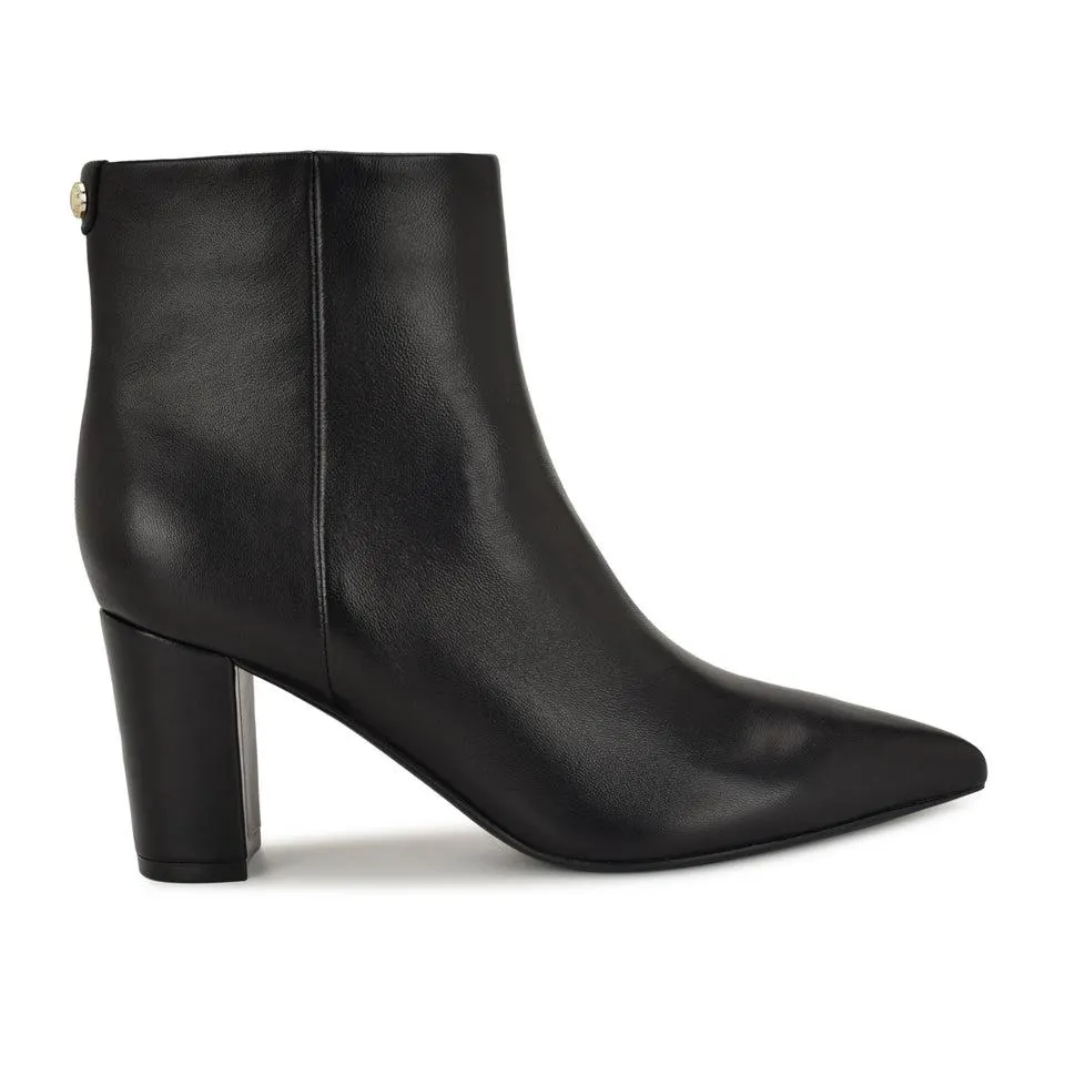 Lorela 9X9 Block Heel Leather Booties