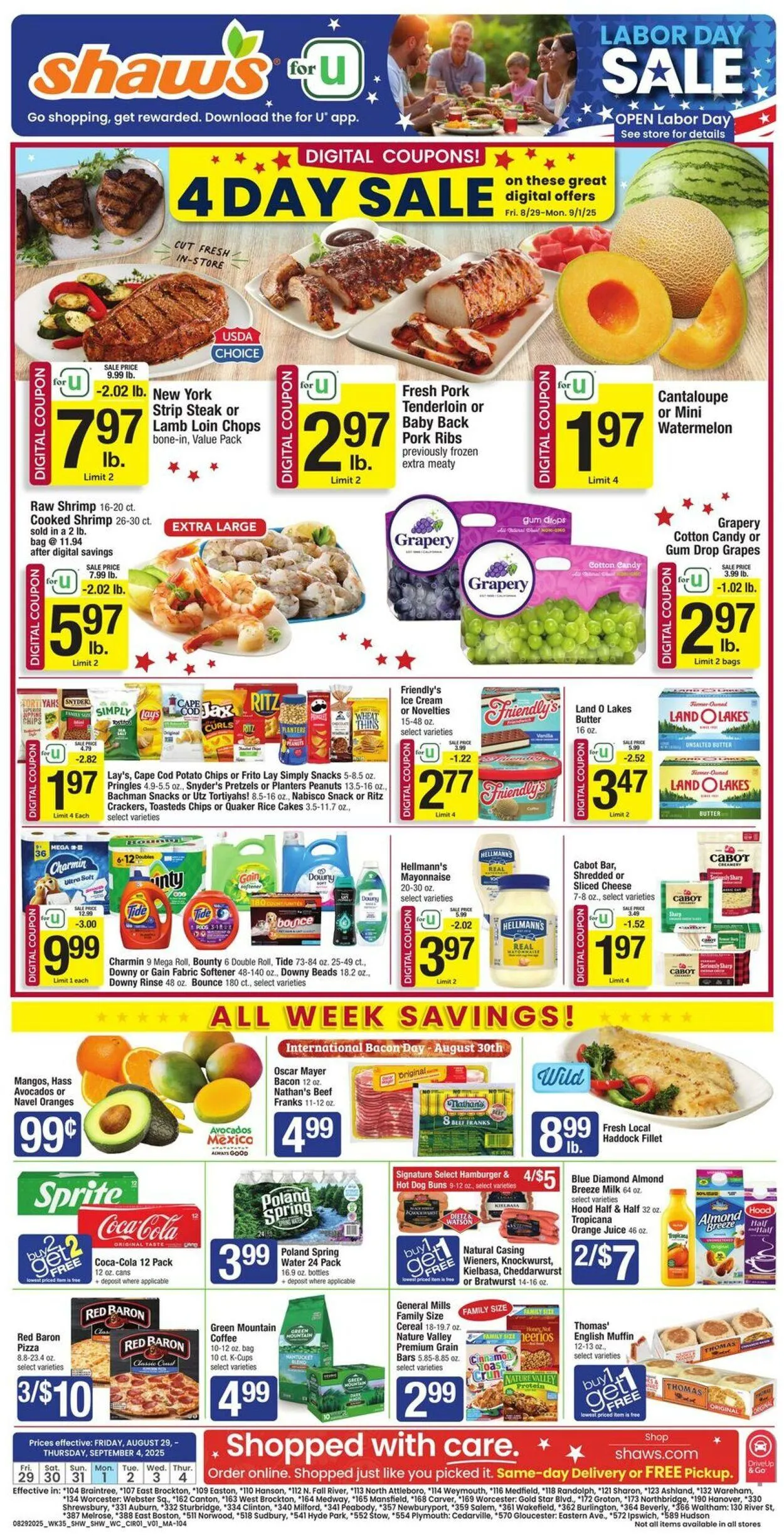 Weekly ad Shaws from August 29 to September 4 2025 - Page 1