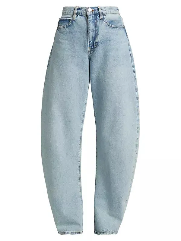 Bubble Mid-Rise Barrel Jeans