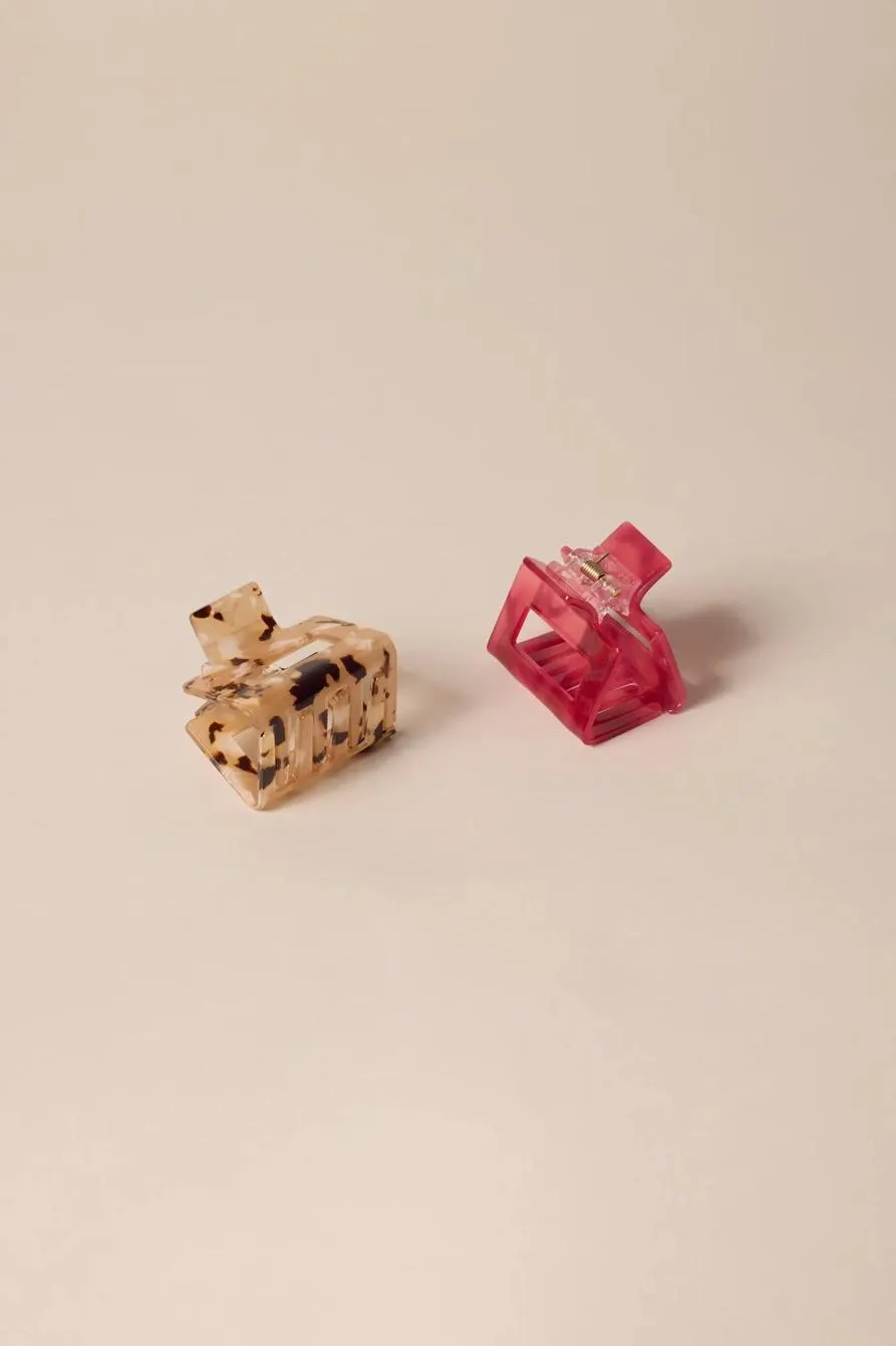 tortoise and red mini claw set