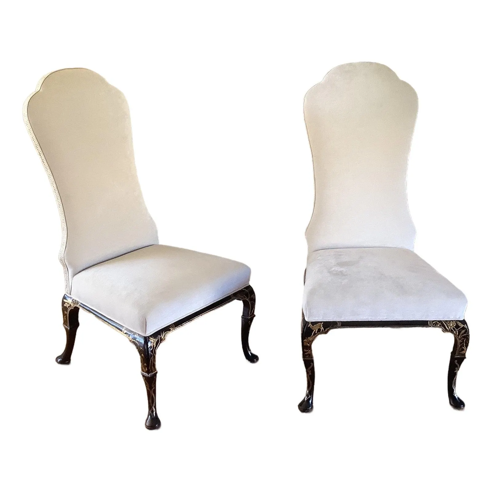 Mid 20th Century Hollywood Regency Chinoiserie Dining/Side Chairs - Set of 2