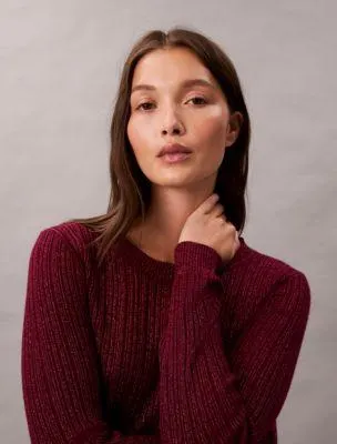 Lurex Merino Wool Blend Sweater