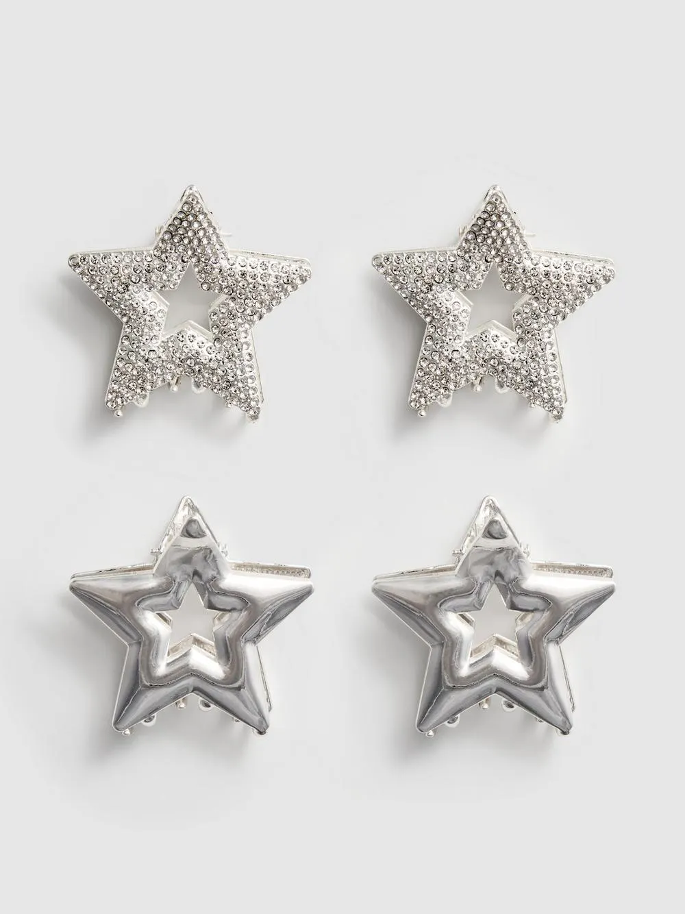 4pk Star Claw Clips