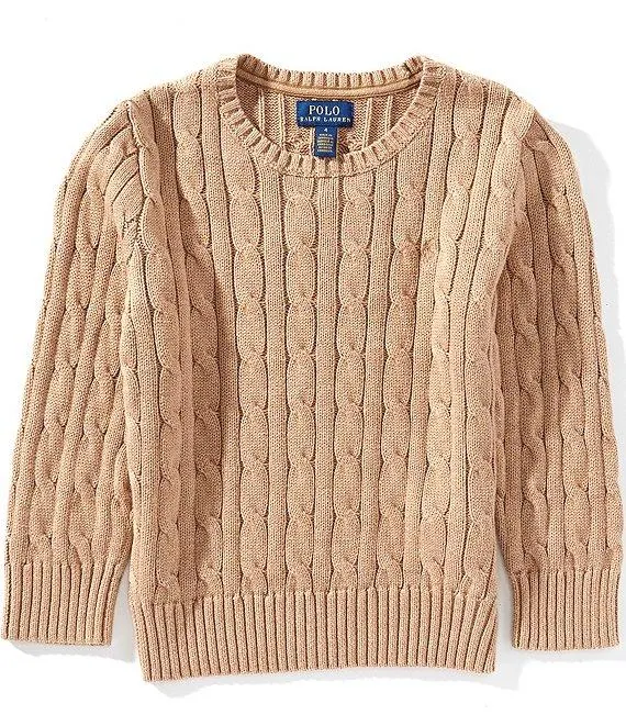 Little Boys Long-Sleeve Cable-Knit Sweater