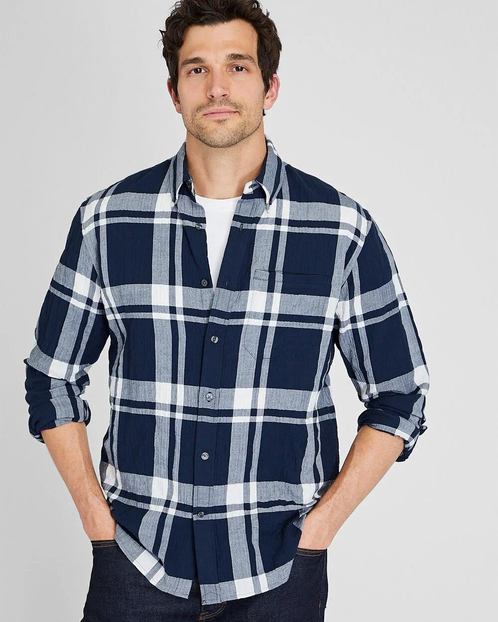 Standard Herringbone Plaid Shirt