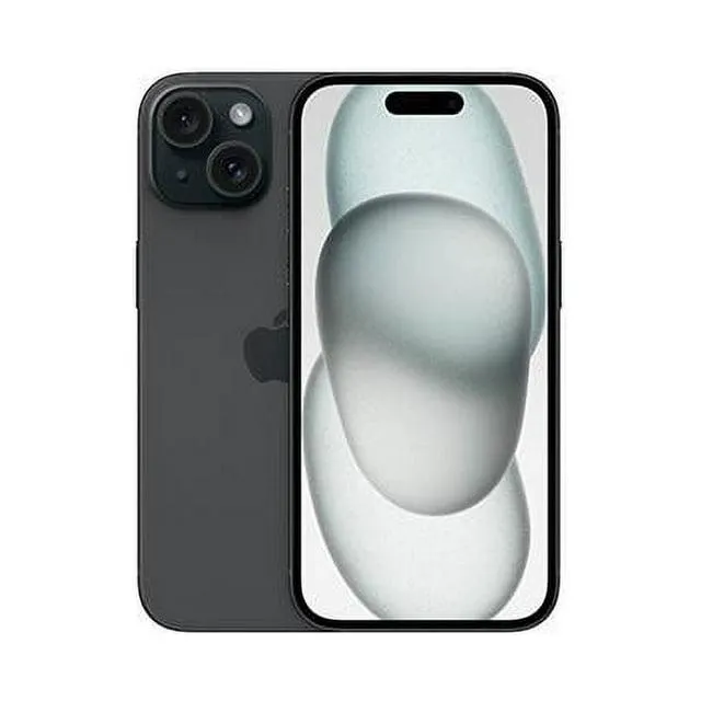 Restored Apple iPhone 15 - Fully Unlocked - 128 GB Black (Refurbished)