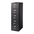 Lorell® Fortress 26-1/2"D Vertical 5-Drawer Legal-Size File Cabinet, Metal, Black