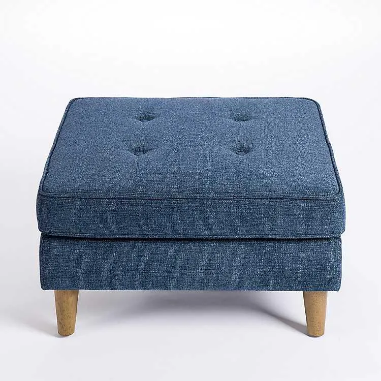Blue Jean Wyatt Ottoman