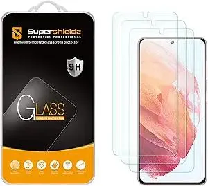 (3 Pack) Supershieldz Designed for Samsung Galaxy S21 5G Tempered Glass Screen Protector, Anti Scratch, Bubble Free