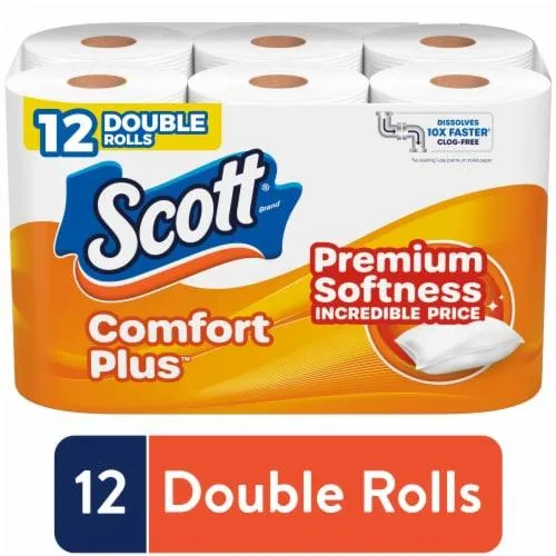 Scott ComfortPlus 1-Ply Toilet Paper Double Rolls