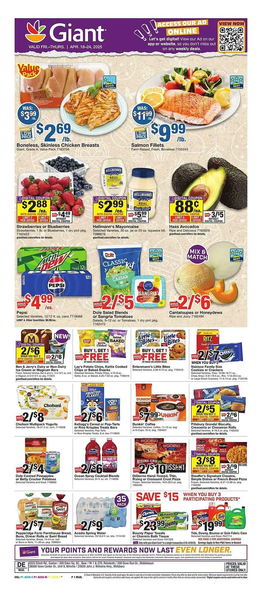 Weekly ad Giant Food Weekly Ad from April 18 to April 24 2025 - Page 1