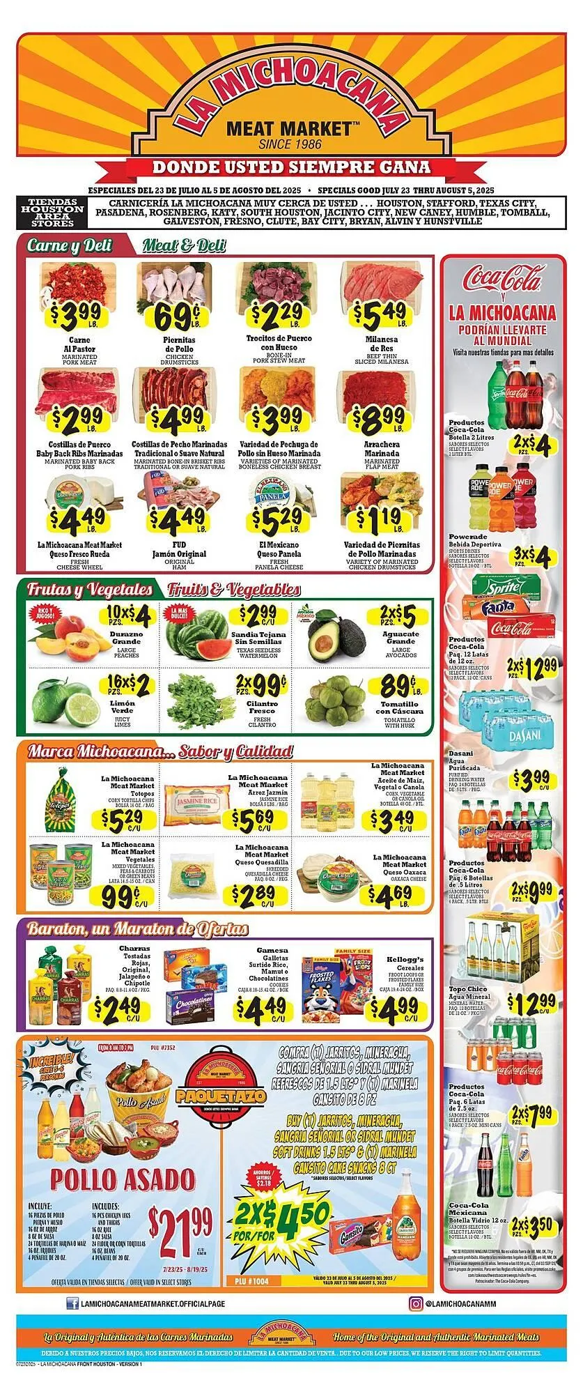 La Michoacana Weekly Ad - 1