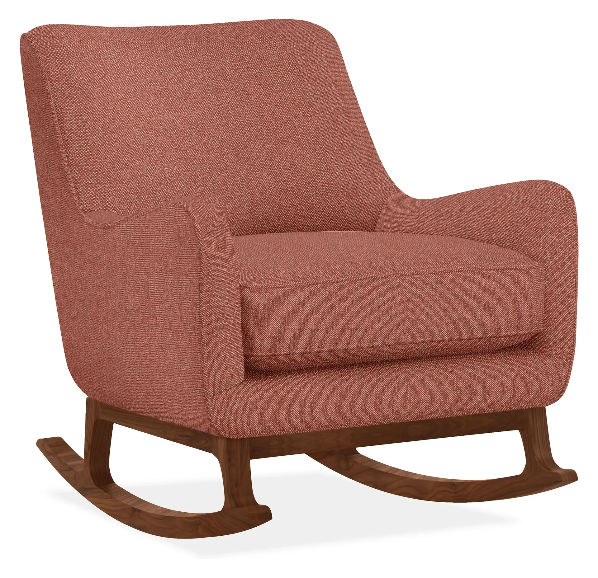 Quinn Rocking Chair in Tatum Spice with Walnut Base