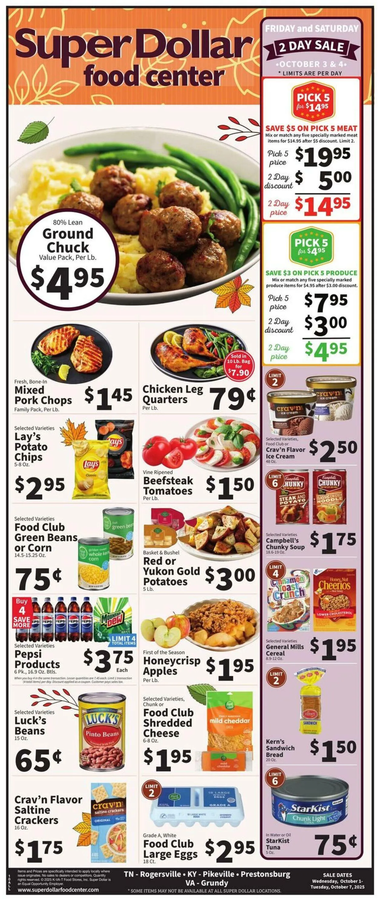 Weekly ad Super Dollar Food Center Current weekly ad from October 1 to October 7 2025 - Page 1