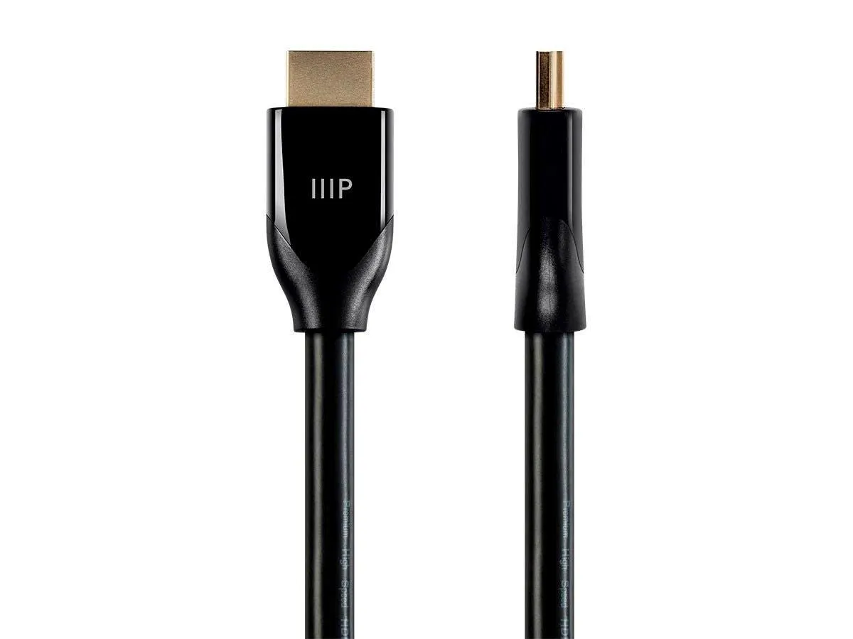 Monoprice 4K Certified Premium High Speed HDMI Cable - 4K60Hz, 18Gbps, HDR, CL Rated, 10ft, Black